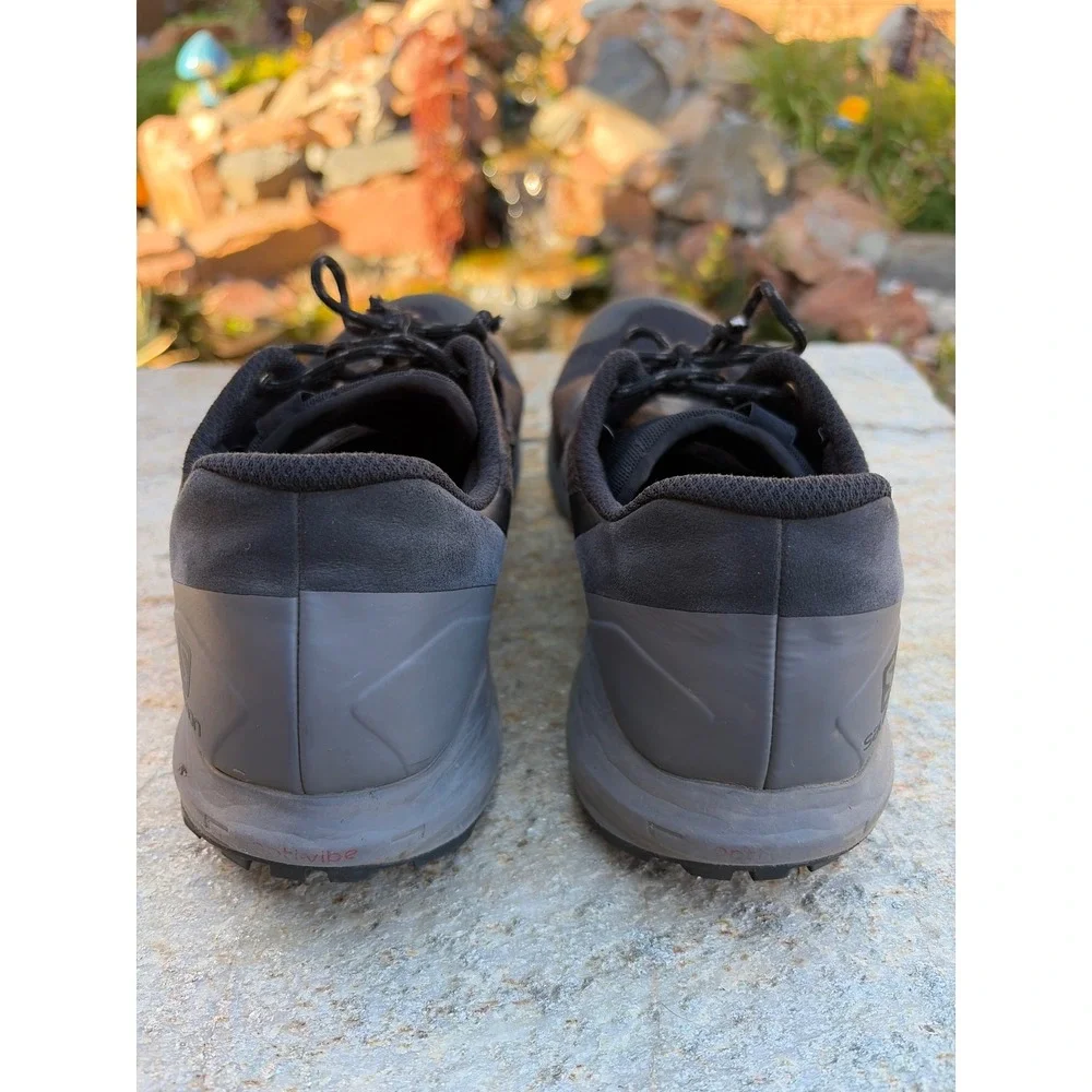 Salomon Sense Ride 4 Mens 12 Black Trail Running Shoes 412938 SensiFit Contagrip